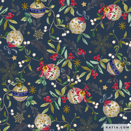 TELA XMAS POPLIN XMAS BELLS