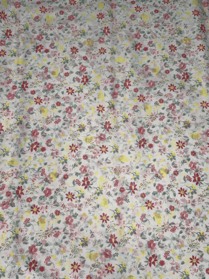 TELA PINK AND LIME FLOWERS