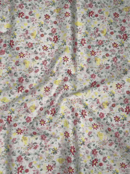 TELA PINK AND LIME FLOWERS