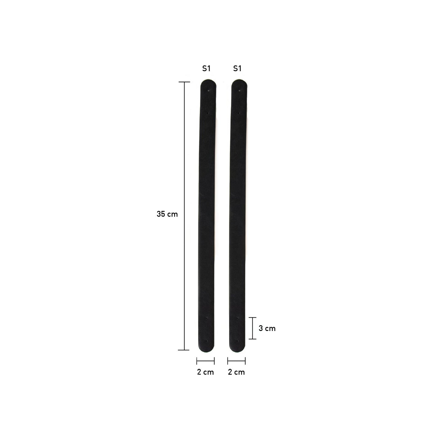 Asas para bolso de piel sintética 35 cm