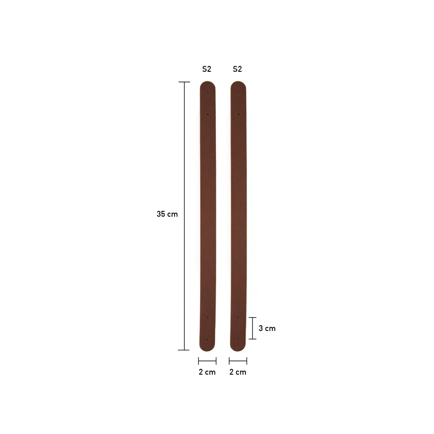 Asas para bolso de piel sintética 35 cm